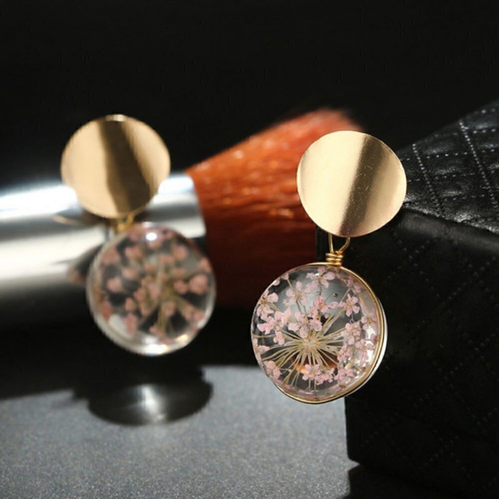 Unique Clear Transparent Ball Earrings jewelry Bohemian gypsy